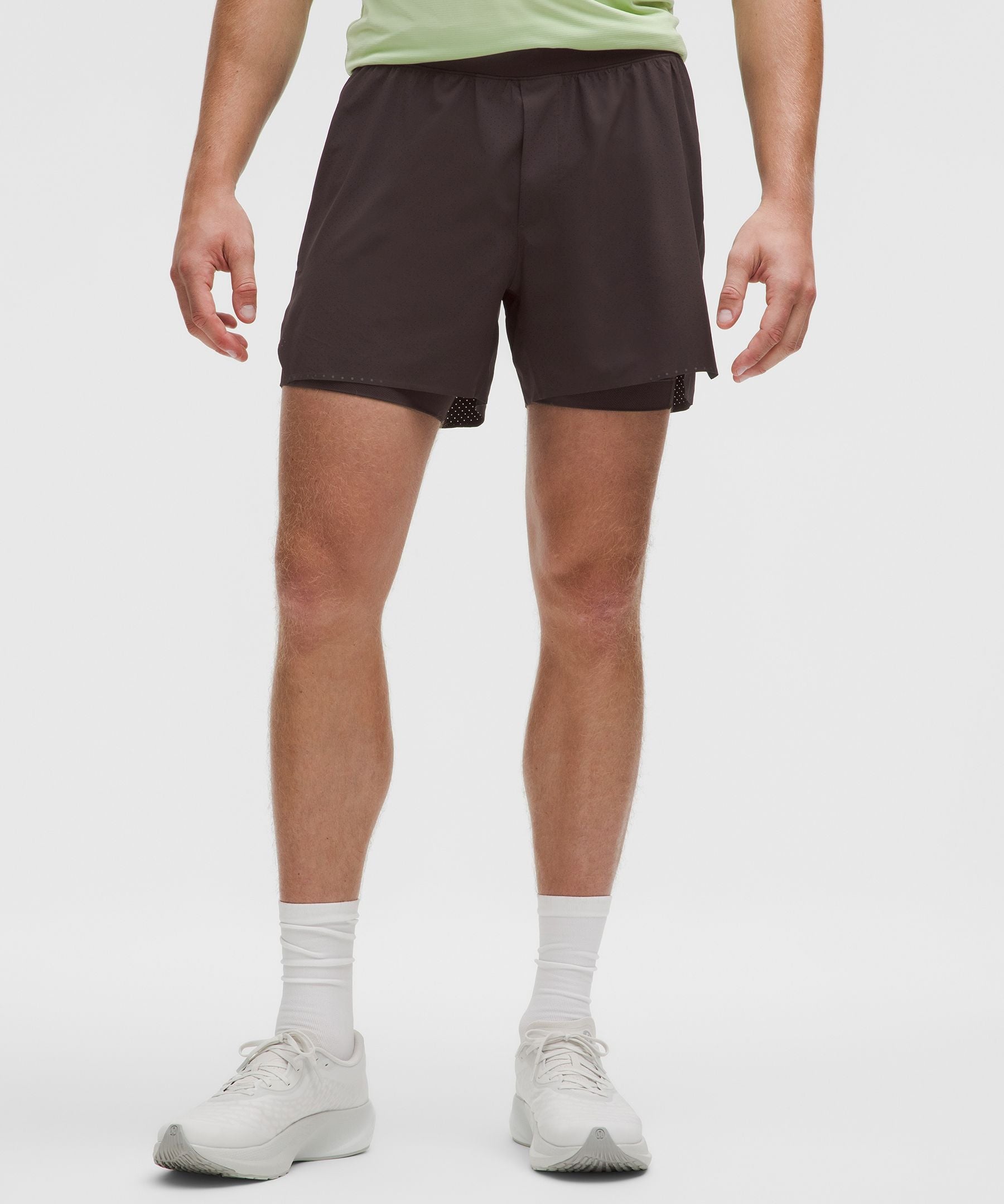 Lululemon Fast and Free Lined Running Short 5" Sequoia