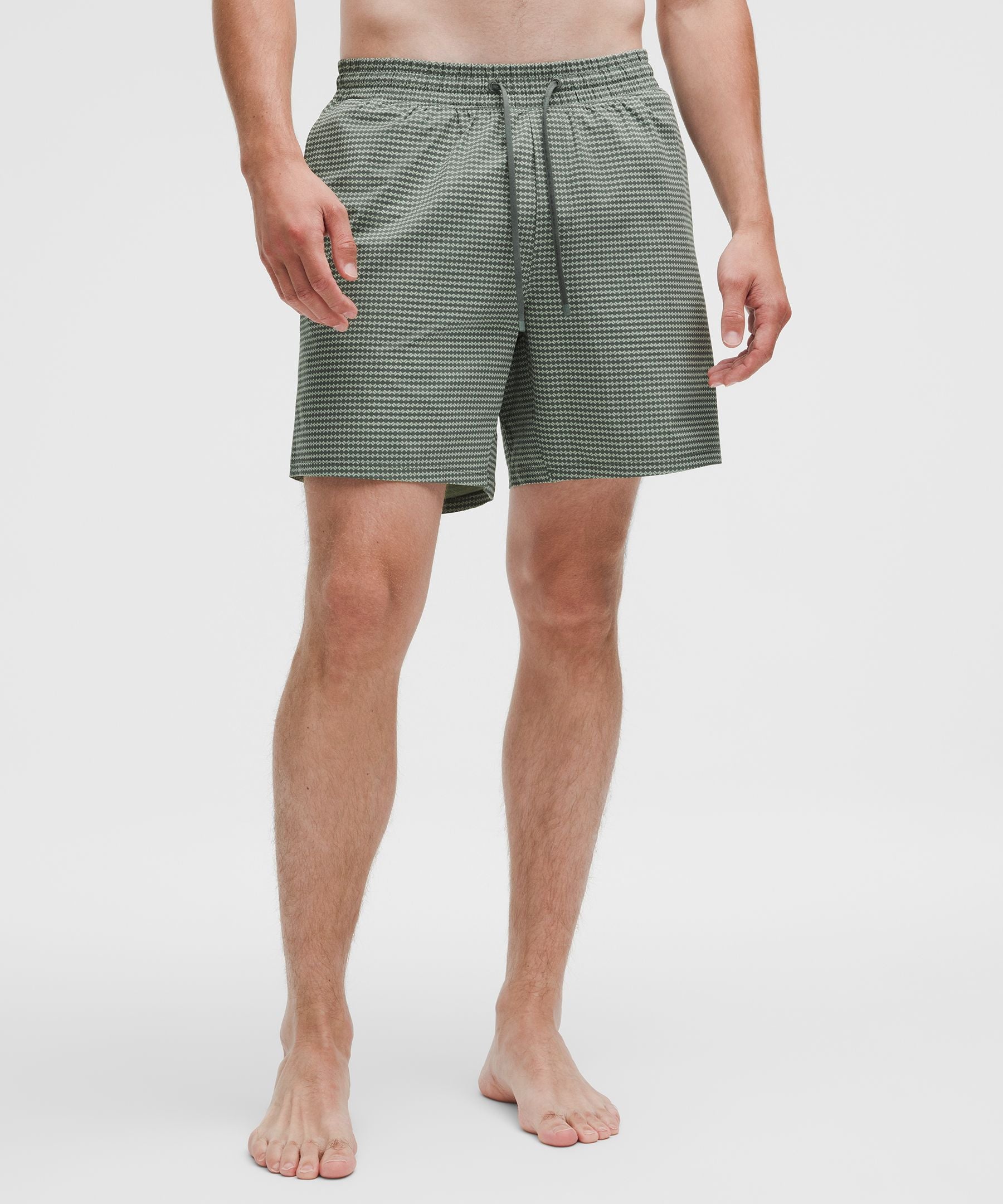 Lululemon Swim Short 7" *Lined Checker Dash Green Multi