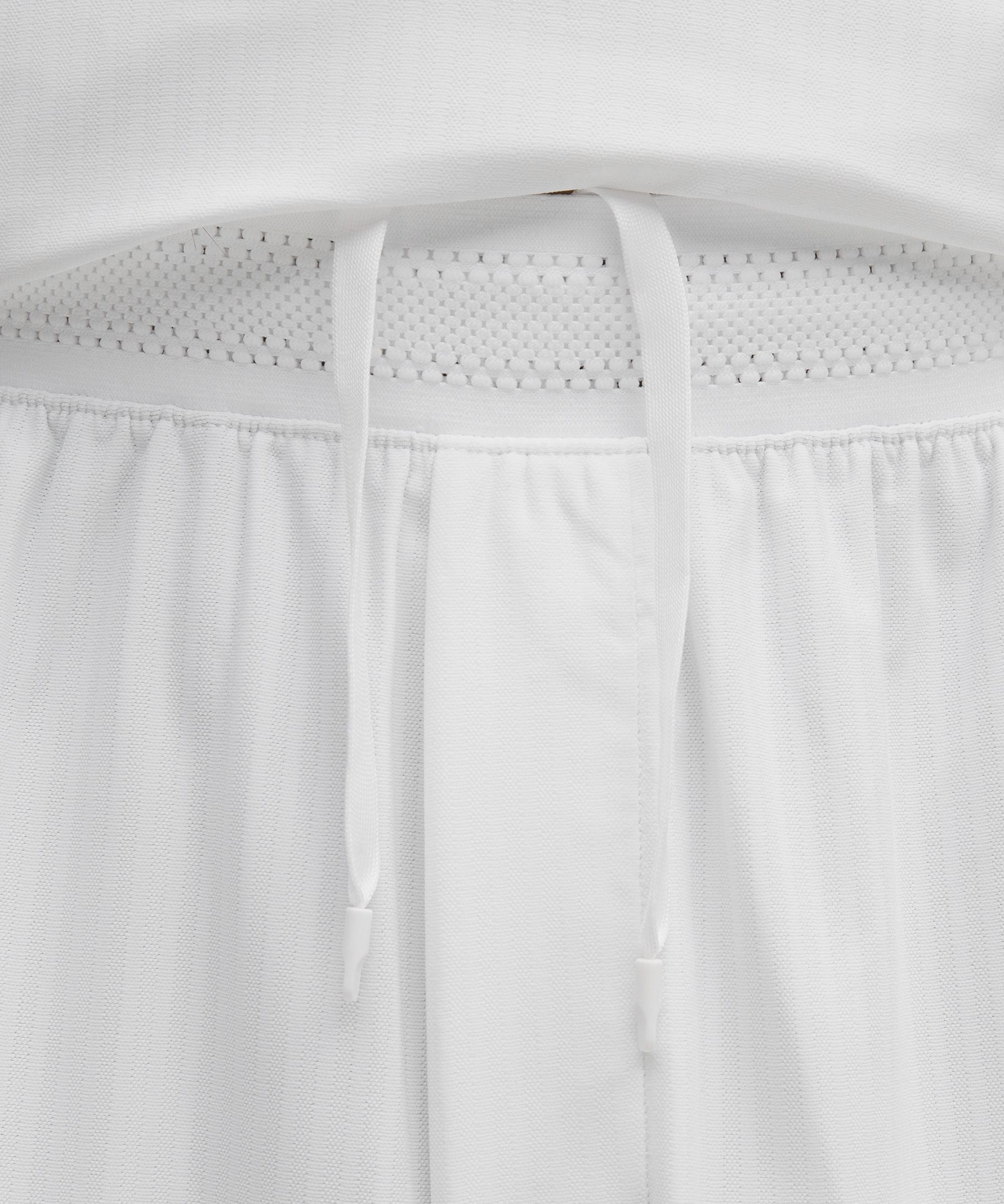 Lululemon Striped Mesh Tennis Short 5" White