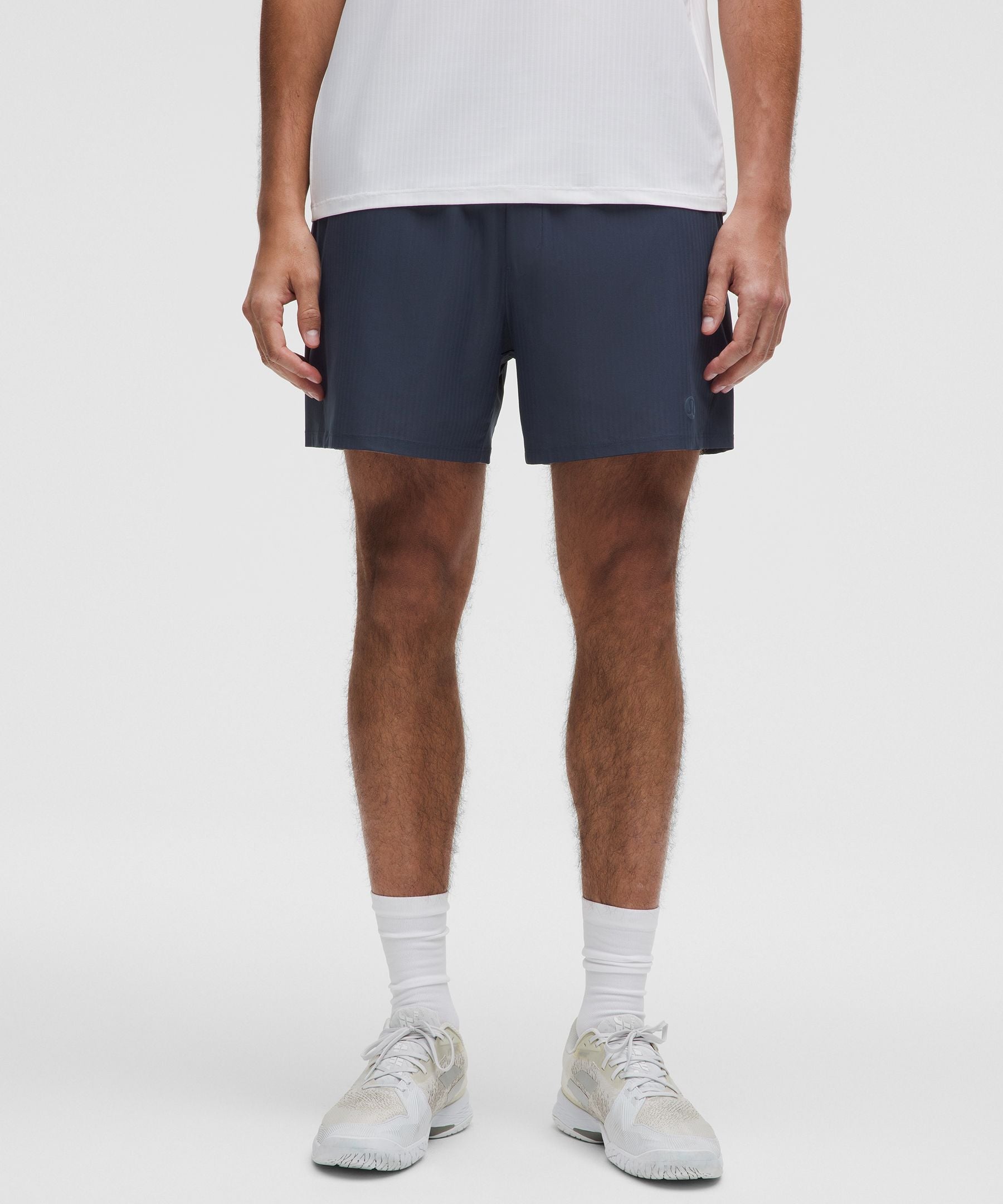 Lululemon Striped Mesh Tennis Short 5" Club Blue
