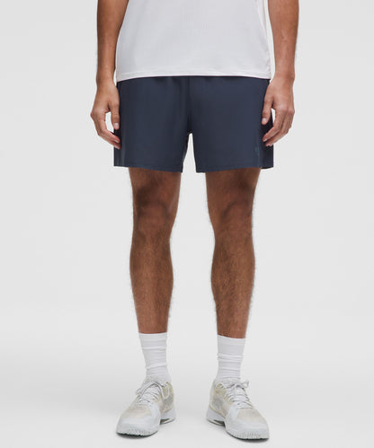 Lululemon Striped Mesh Tennis Short 5" Club Blue
