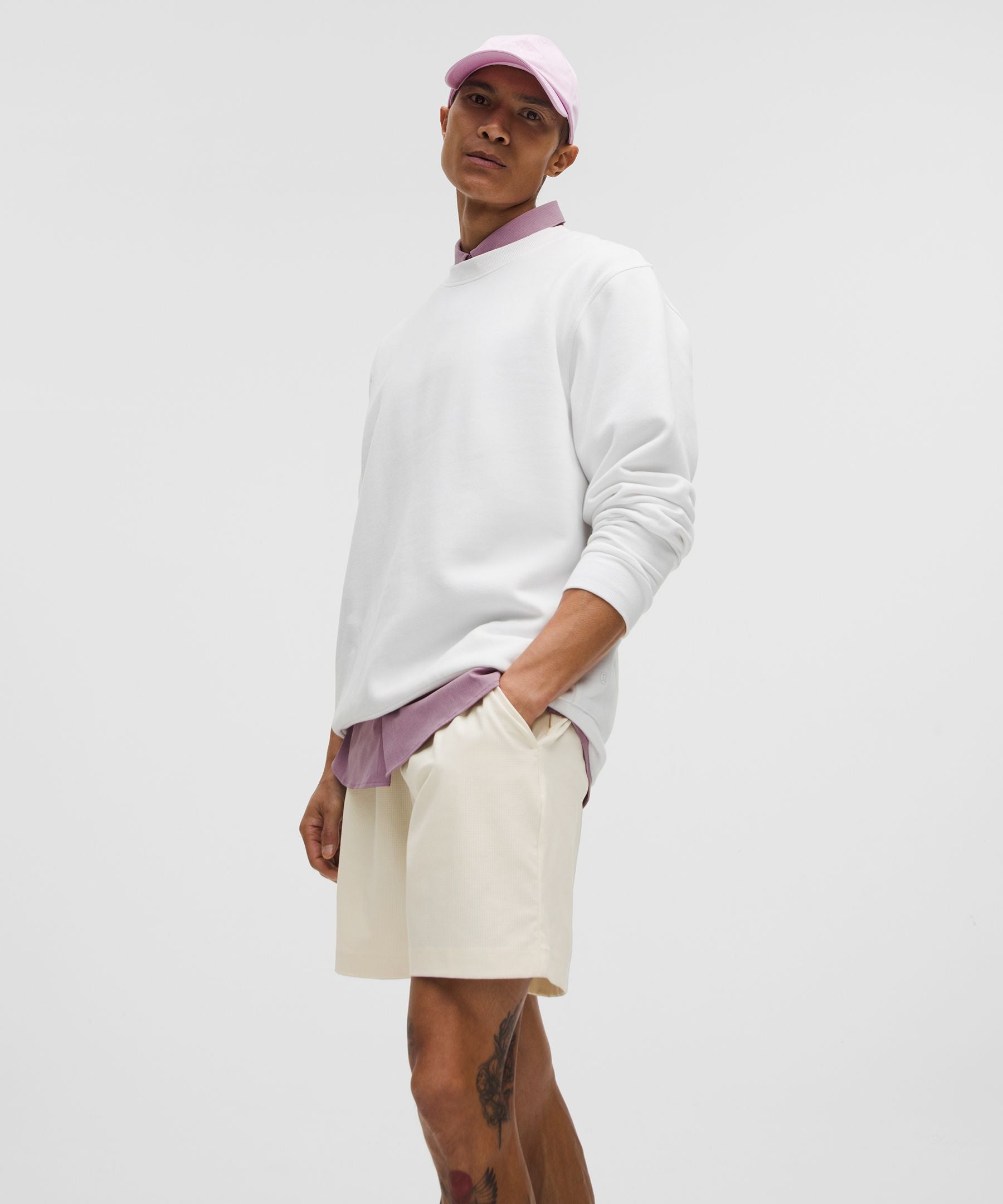 Lululemon ABC WovenAir Pull-On Short 7" Light Ivory