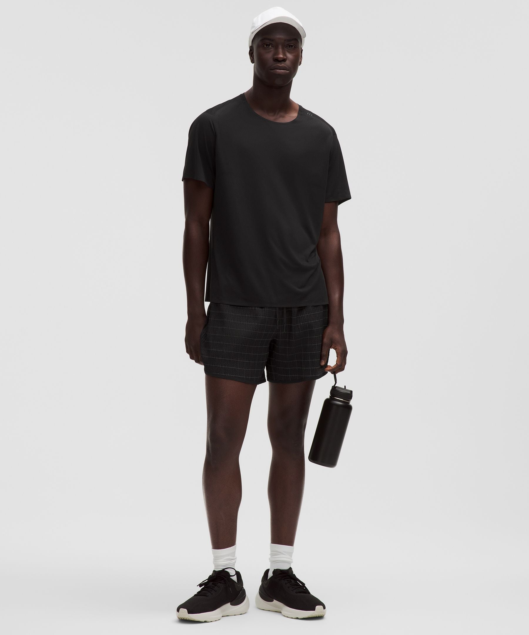 Lululemon Mile Maker Reflective Linerless Short 6" Black