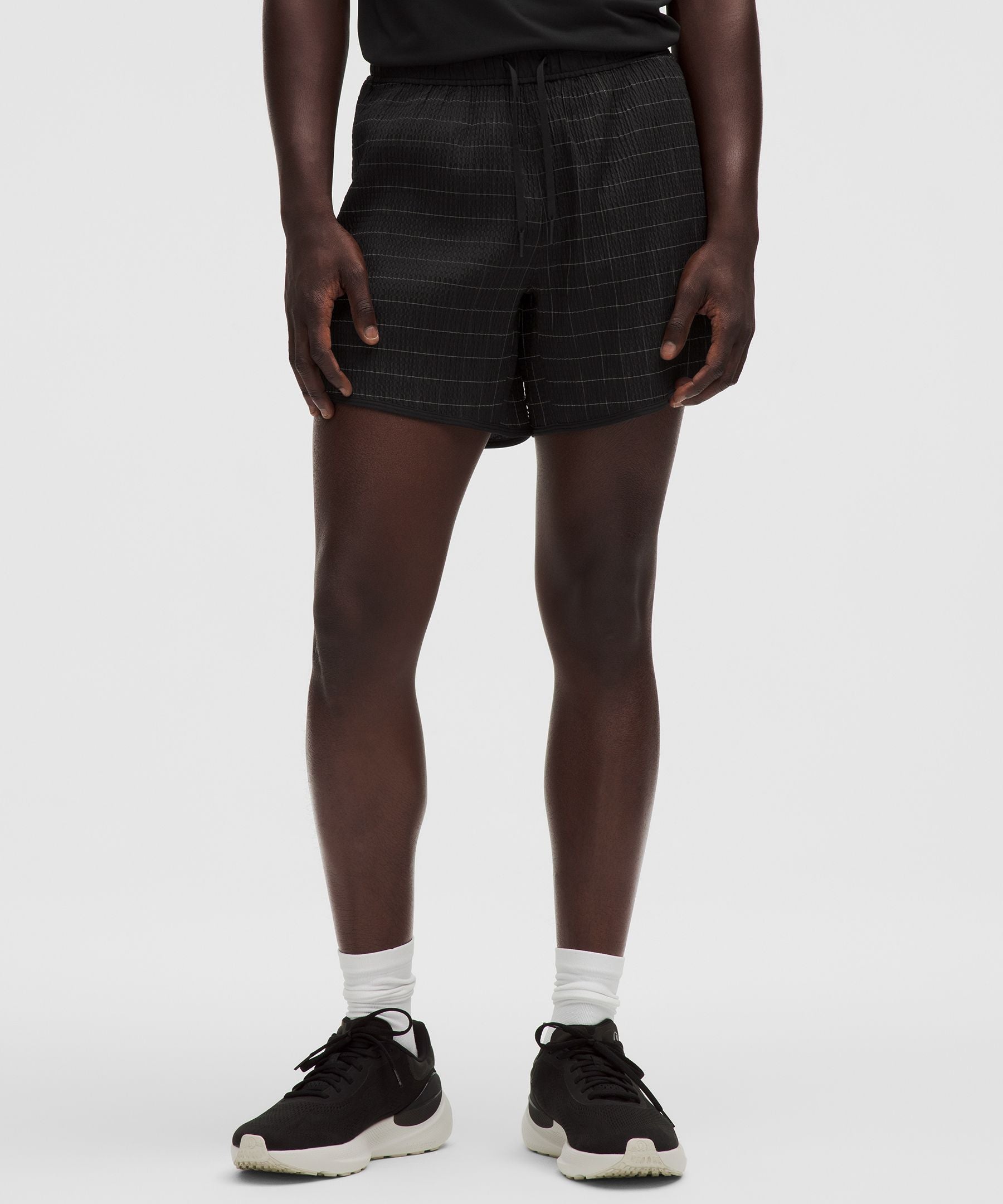 Lululemon Mile Maker Reflective Linerless Short 6" Black