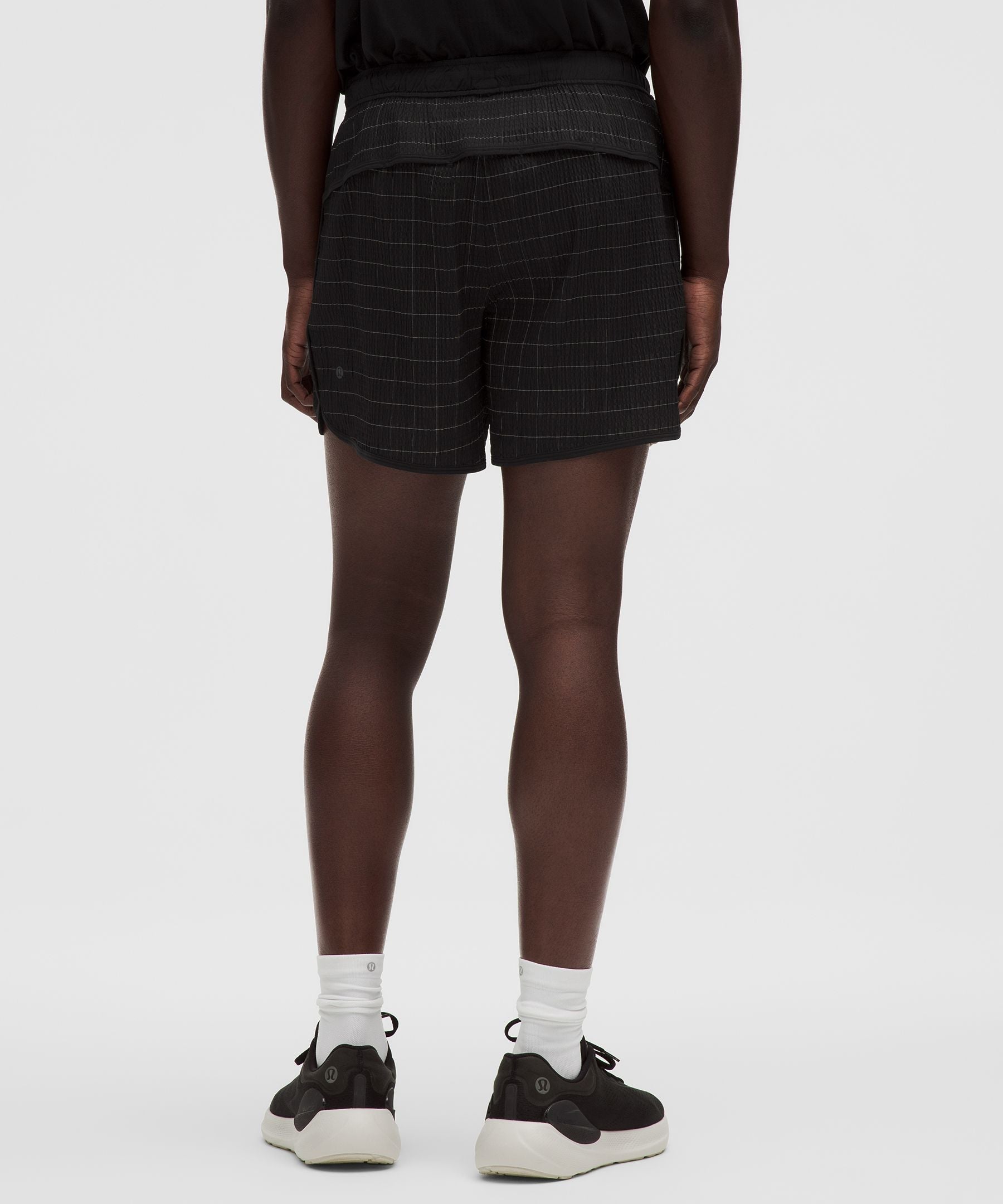 Lululemon Mile Maker Reflective Linerless Short 6" Black