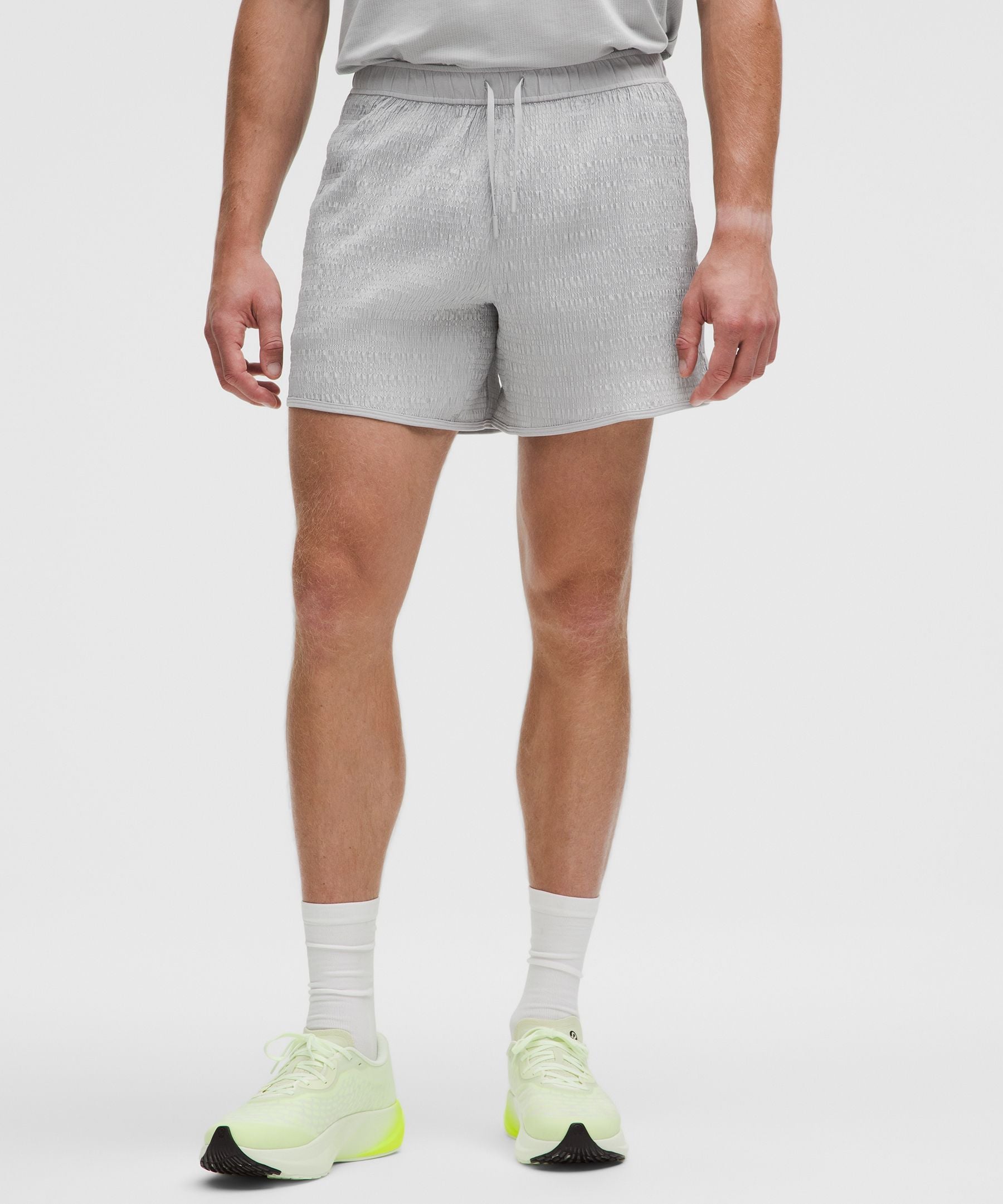 Lululemon Mile Maker Reflective Linerless Short 6" Silver Drop