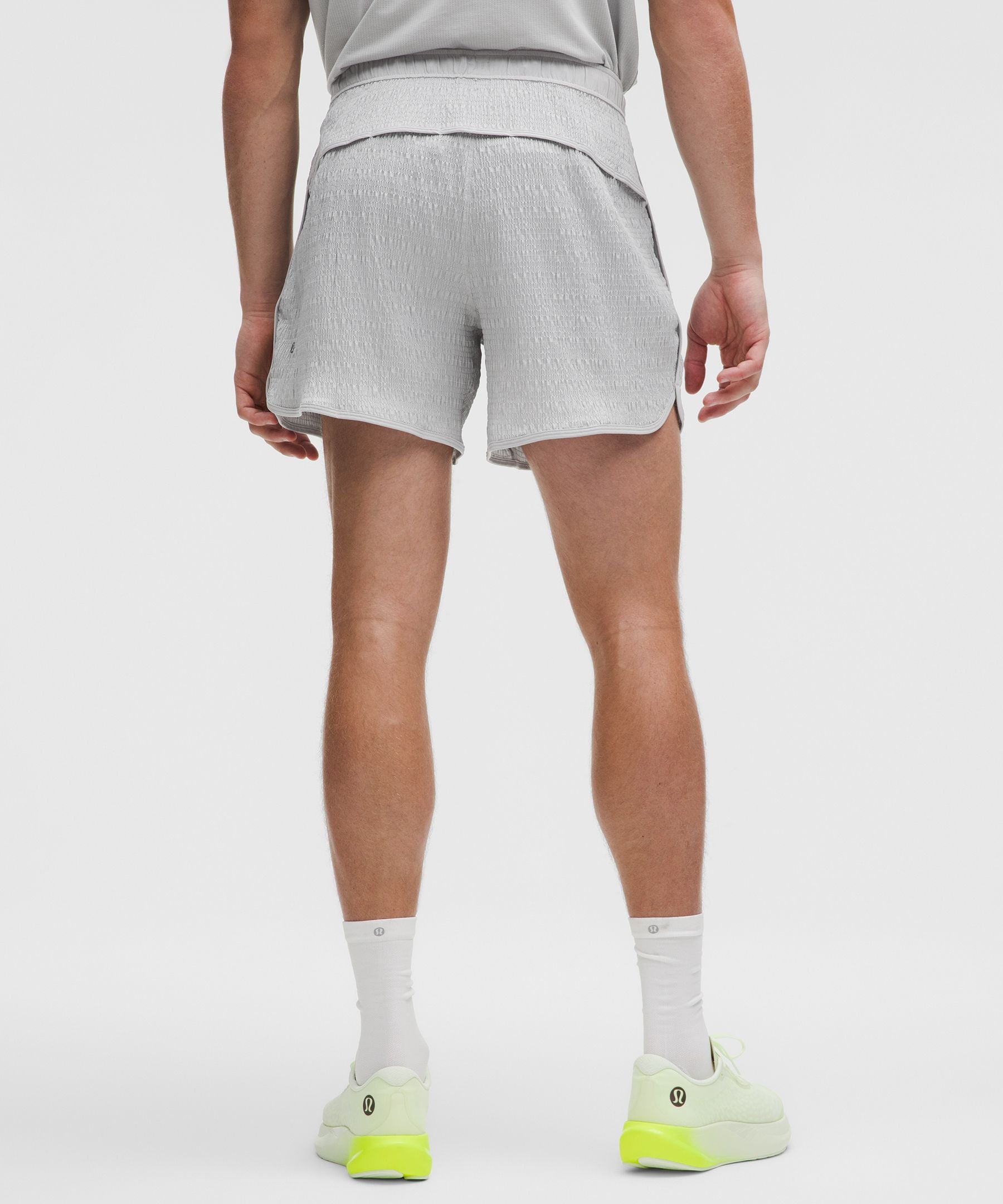 Lululemon Mile Maker Reflective Linerless Short 6" Silver Drop