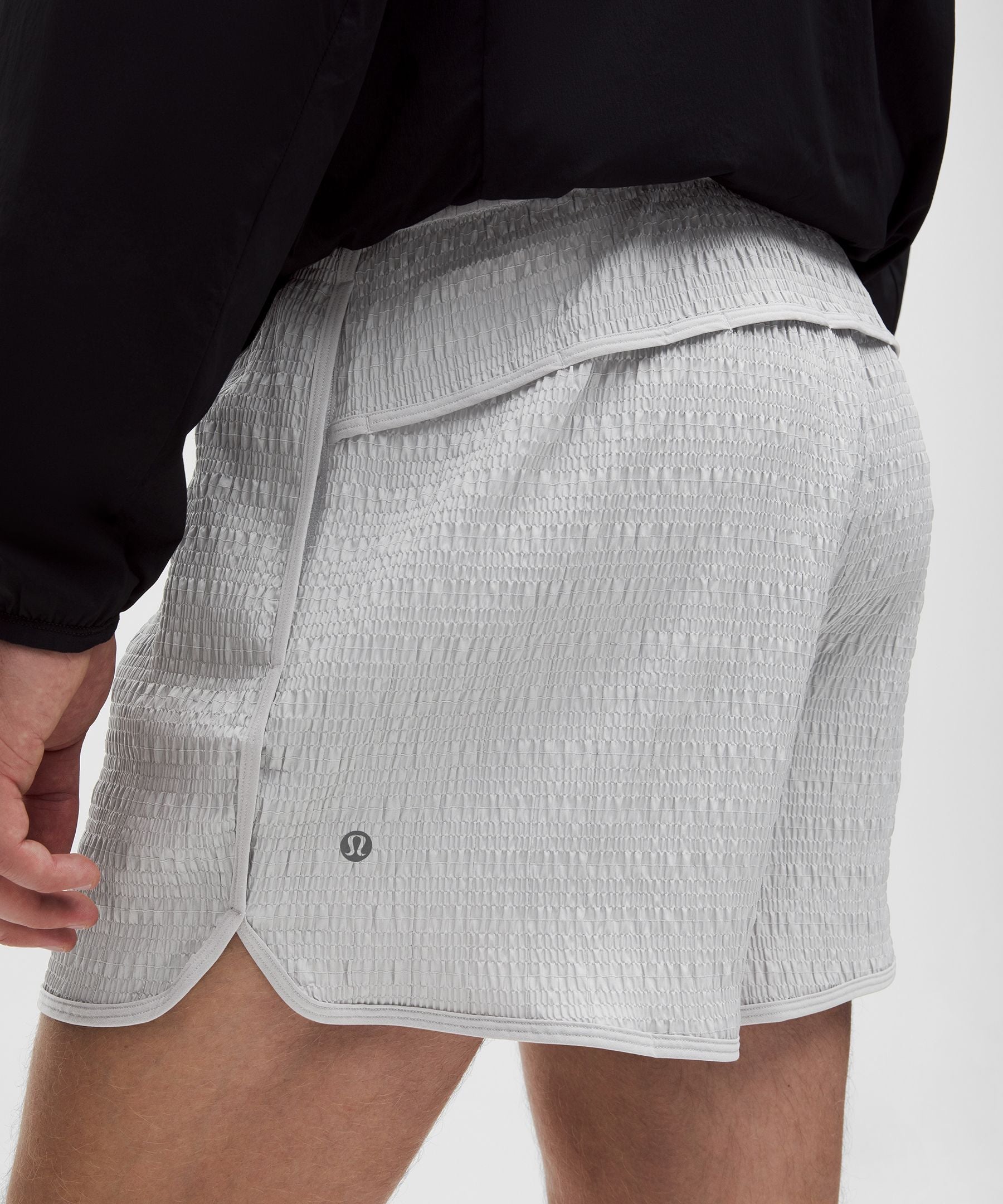 Lululemon Mile Maker Reflective Linerless Short 6" Silver Drop