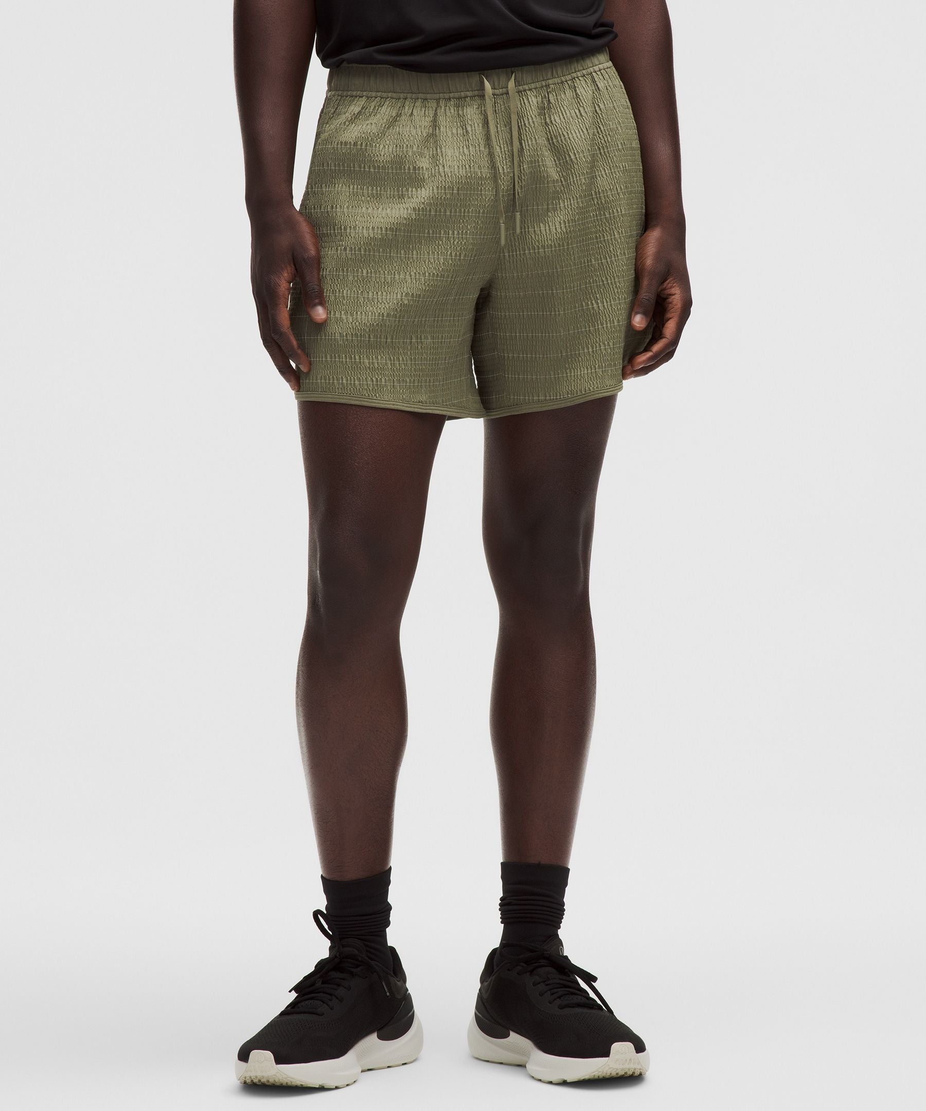 Lululemon Mile Maker Reflective Linerless Short 6" Bay Leaf