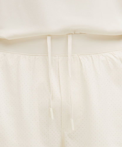 Lululemon Fast and Free Lined Running Short 5" Light Ivory