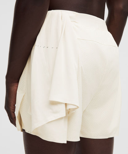 Lululemon Fast and Free Lined Running Short 5" Light Ivory