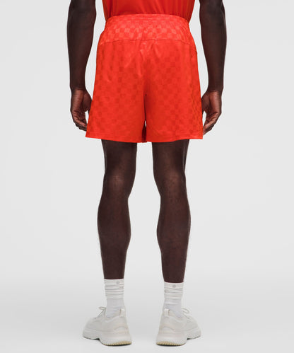Lululemon Checkerboard Satin Linerless Gym Short 7"