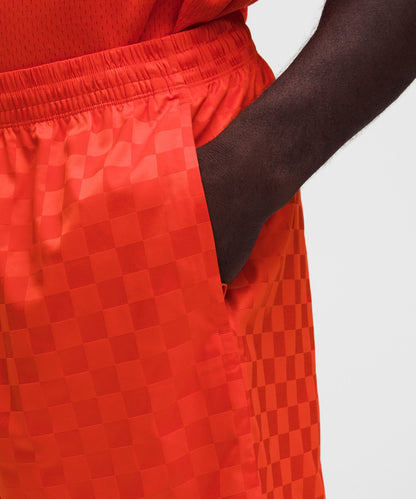 Lululemon Checkerboard Satin Linerless Gym Short 7"