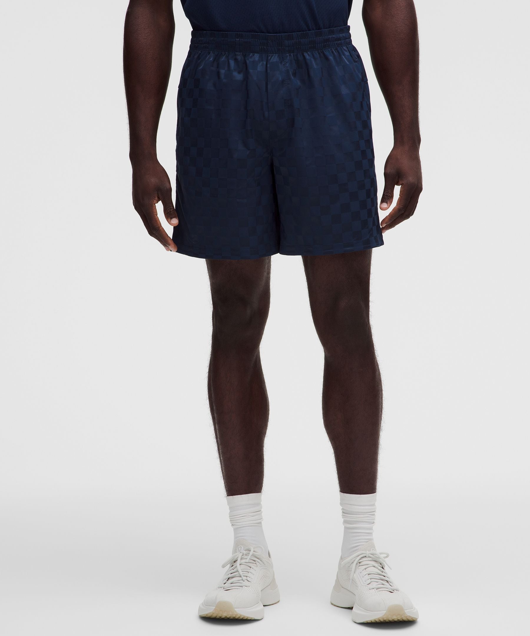 Lululemon Checkerboard Satin Linerless Gym Short 7"