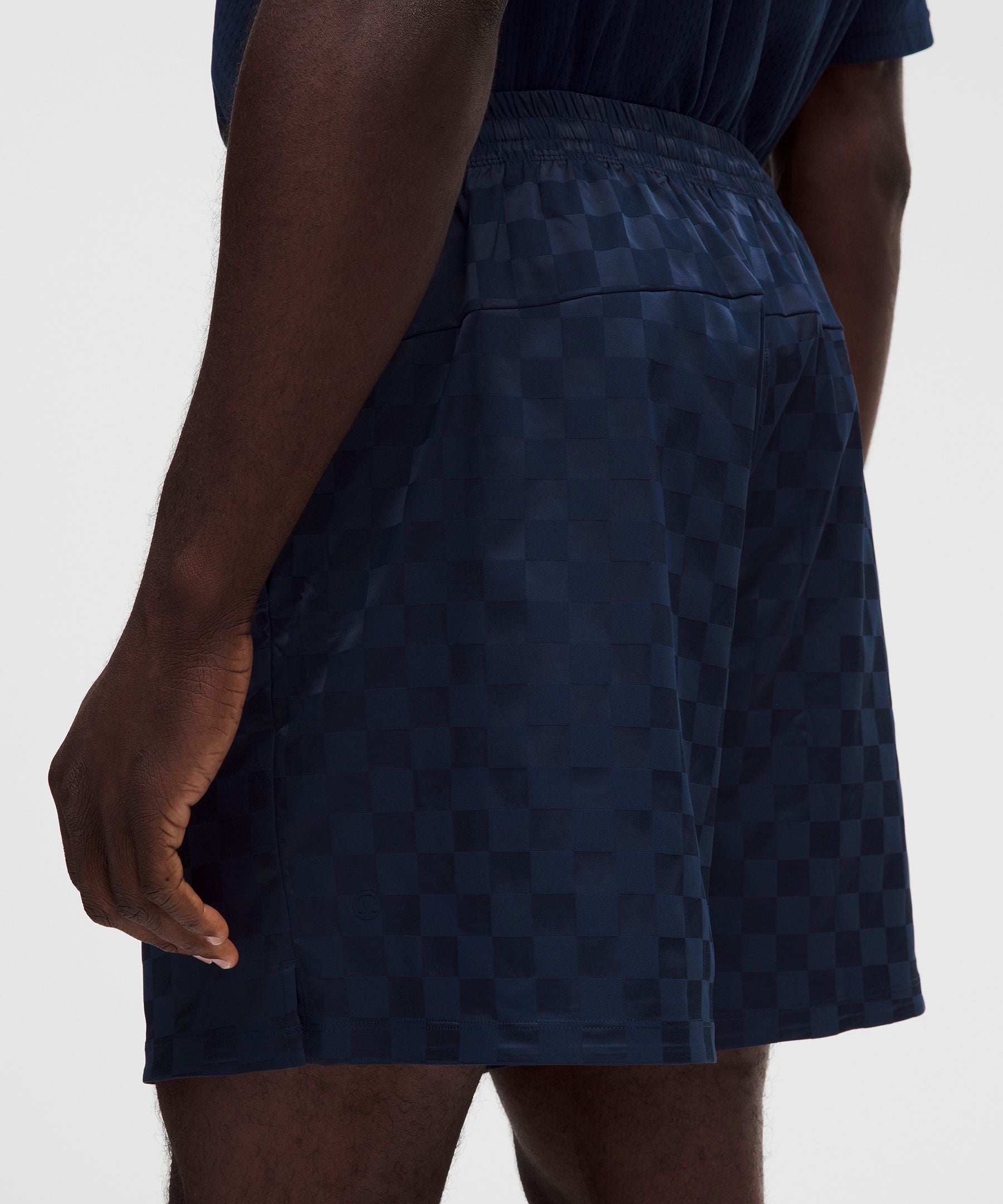 Lululemon Checkerboard Satin Linerless Gym Short 7"