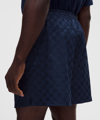Lululemon Checkerboard Satin Linerless Gym Short 7"