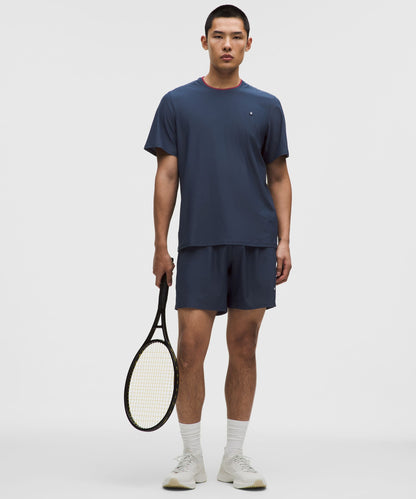 Lululemon Striped Mesh Tennis Short 7"