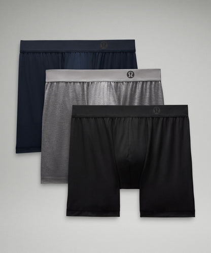 Lululemon Always In Motion Boxer 5" *3 Pack Black/Heathered Core Medium Grey/True Navy