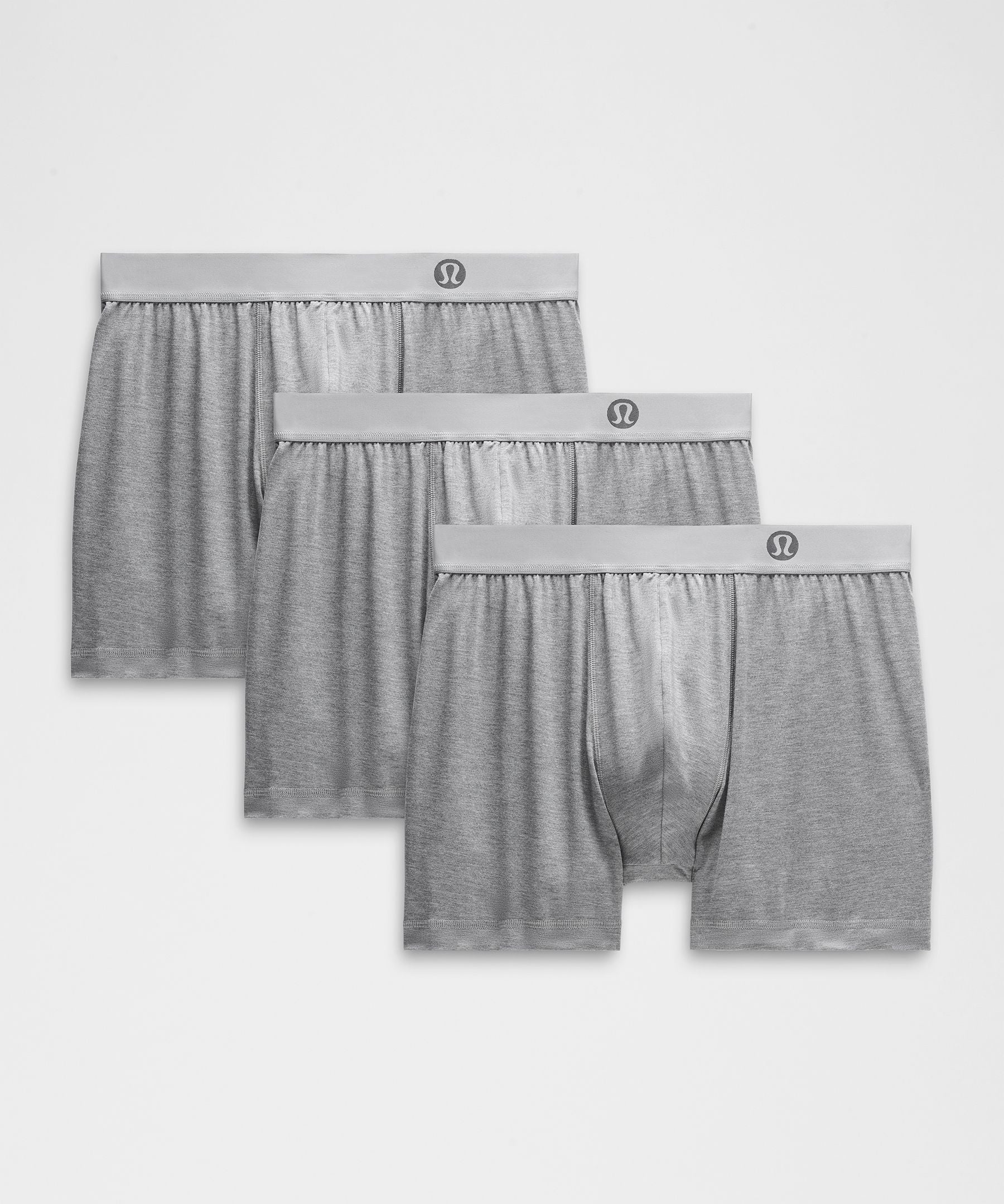 Lululemon Always In Motion Boxer 5" *3 Pack Heathered Core Medium Grey/Heathered Core Medium Grey/Heathered Core Medium Grey