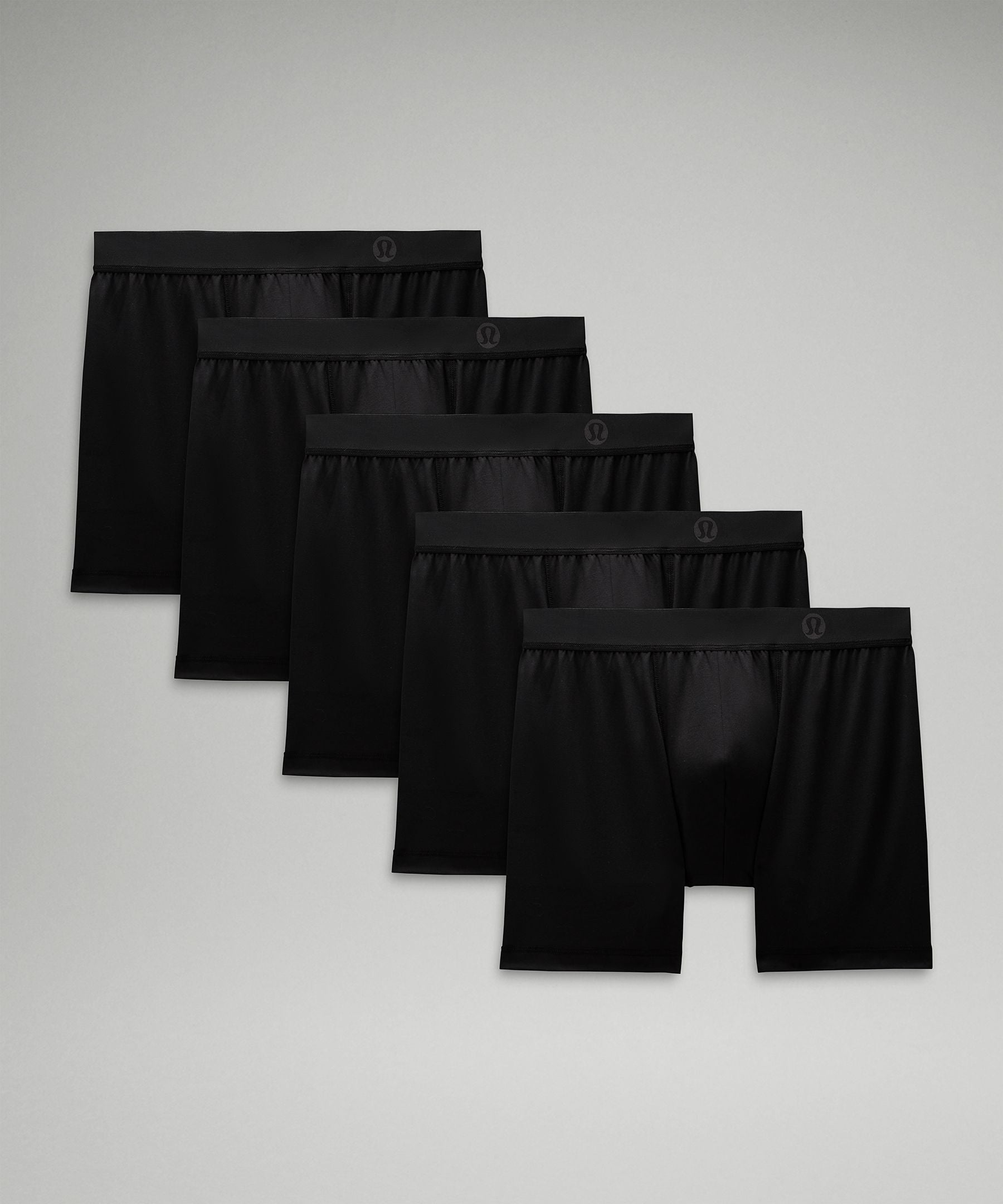 Lululemon Always In Motion Boxer 5" *5 Pack Black/Black/Black/Black/Black