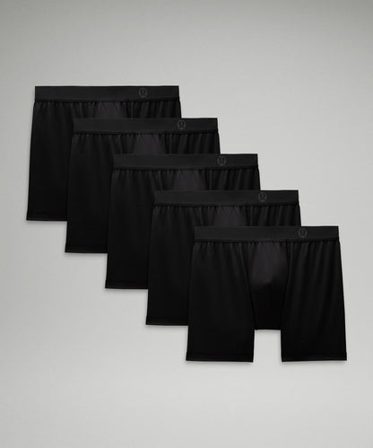 Lululemon Always In Motion Boxer 5" *5 Pack Black/Black/Black/Black/Black