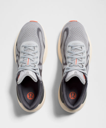 Lululemon Men's Beyondfeel Running Shoe Silver Drop/Light Ivory/Sunburst Orange