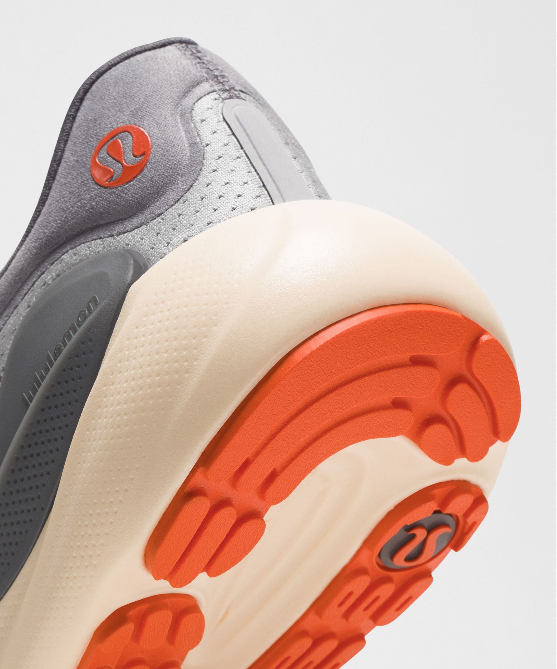 Lululemon Men's Beyondfeel Running Shoe Silver Drop/Light Ivory/Sunburst Orange