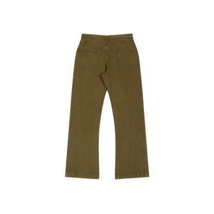 Green Straight Fit Jeans