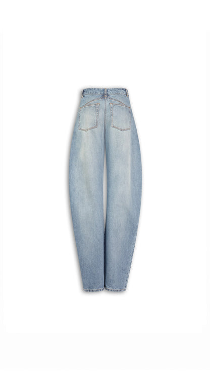Alaïa Low-Waist Round Denim Jeans