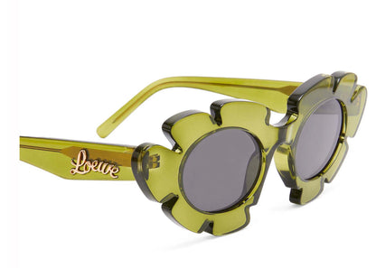 loewe flower sunglasses in injected nylon cactus green (g000270x03 4510)