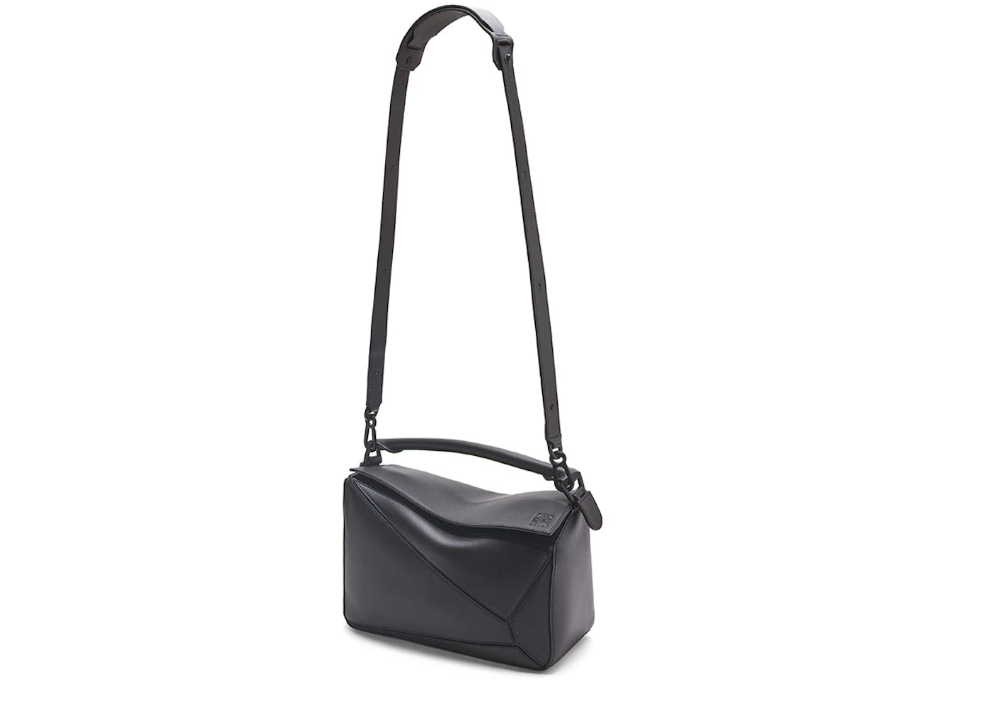 Loewe Puzzle Bag In Satin Calfskin Black