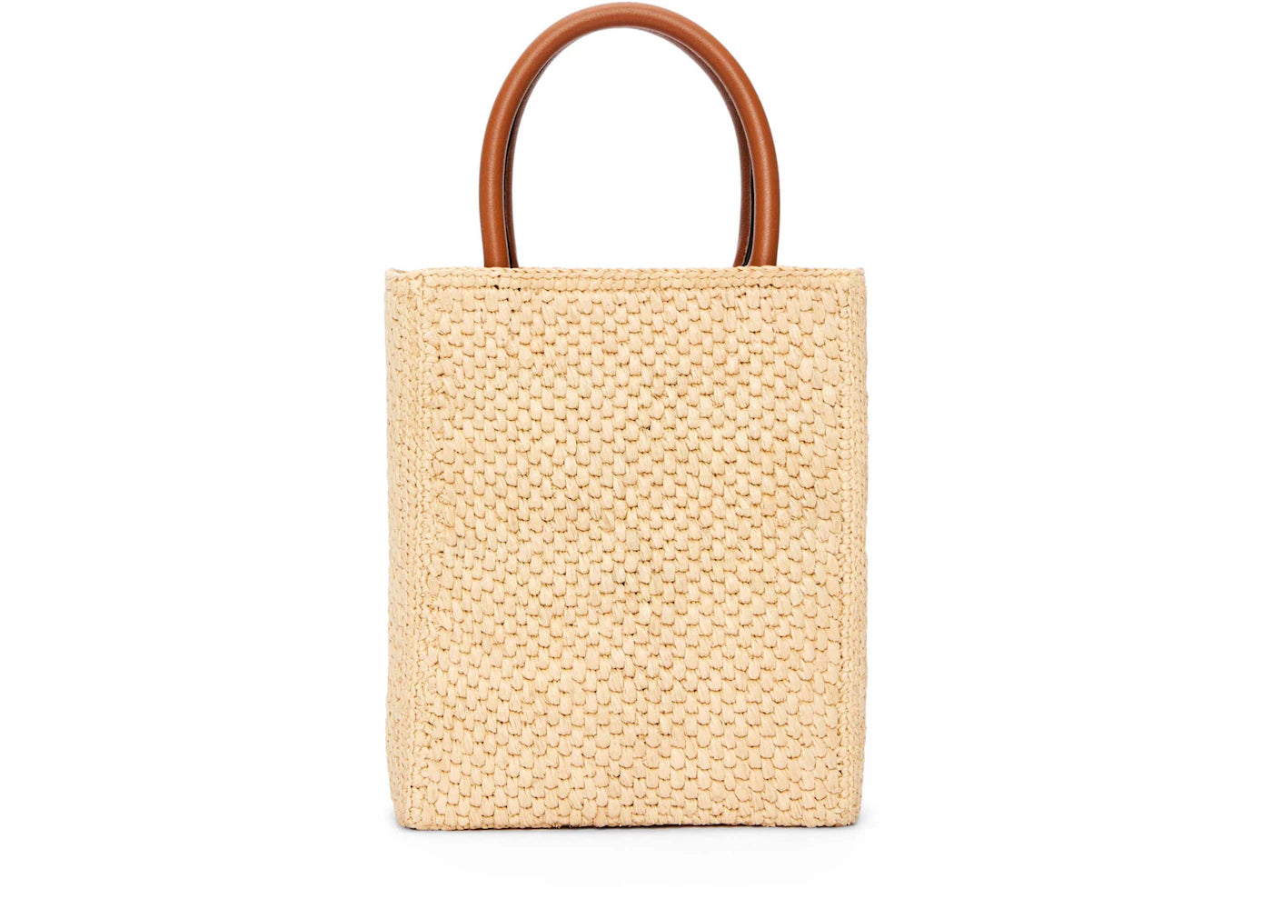 Loewe Standard A5 Tote Bag In Raffia Natural/Black