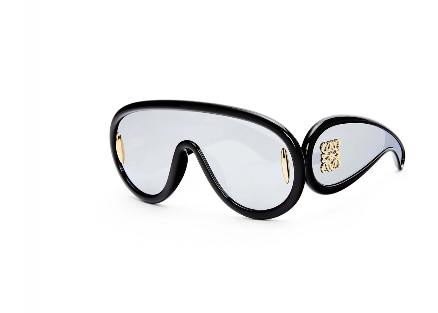 loewe wave mask sunglasses black (g000487x01 1100)