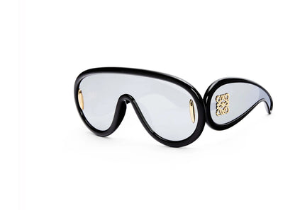 loewe wave mask sunglasses black (g000487x01 1100)