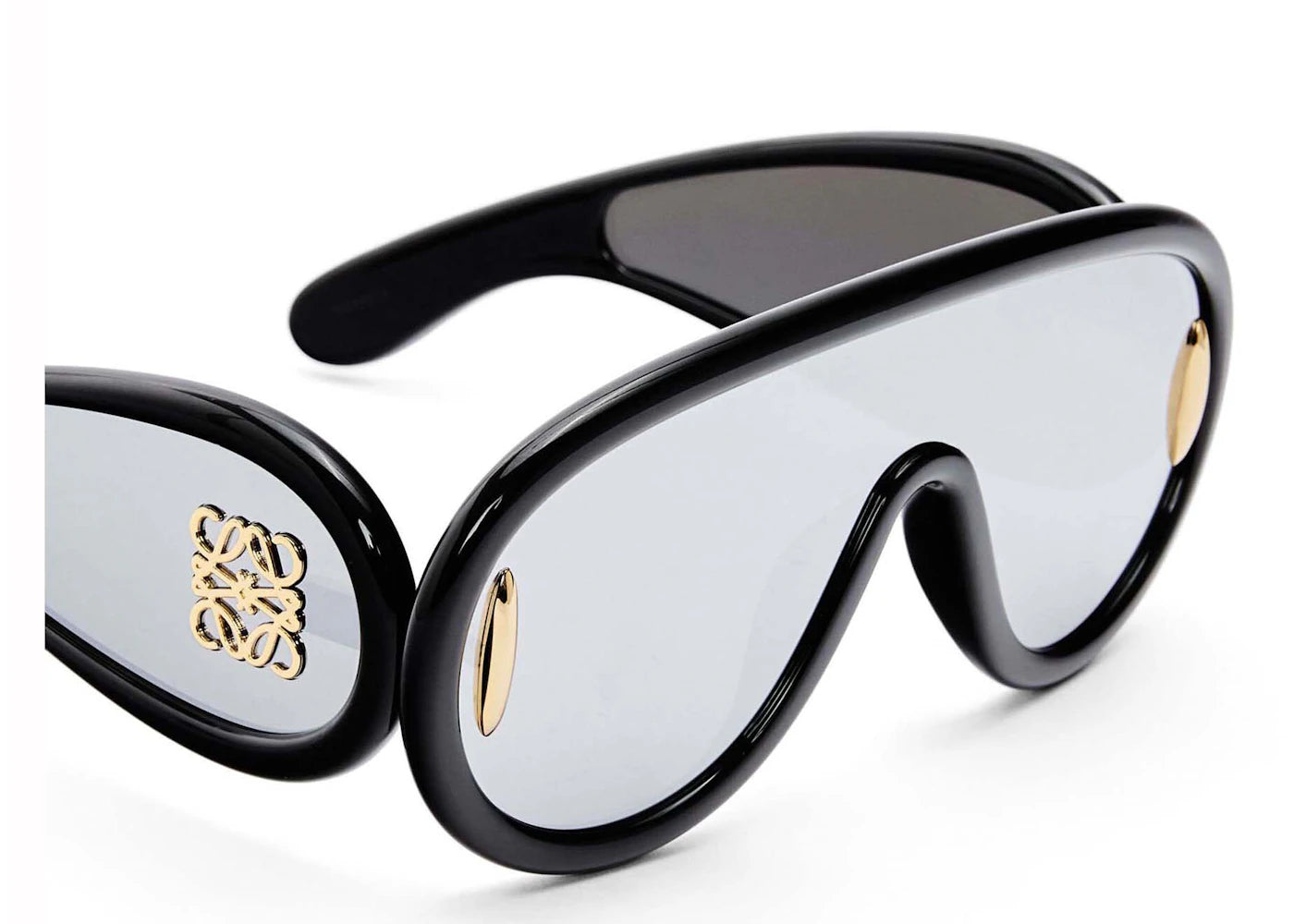 loewe wave mask sunglasses black (g000487x01 1100)