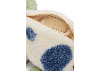 Loewe X Howls Cow Bag In Shearling White