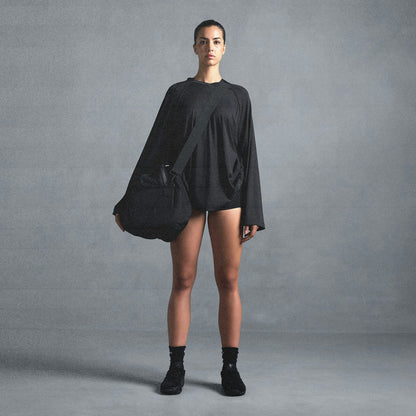 Skims Nikeskims Airy V-Neck Oversized Long Sleeve Top Obsidian