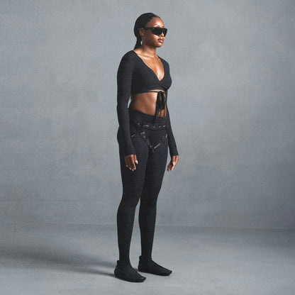 Skims Nikeskims Weightless Layers Wrap Top Obsidian