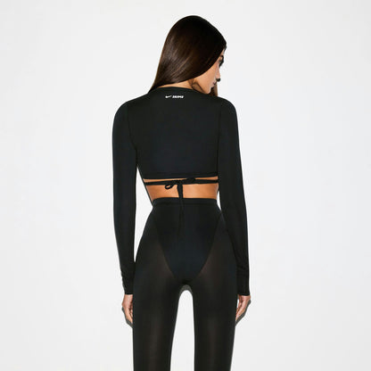 Skims Nikeskims Weightless Layers Wrap Top Obsidian