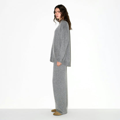 Skims Cashmere Oversized Sweater Dark Heather Grey