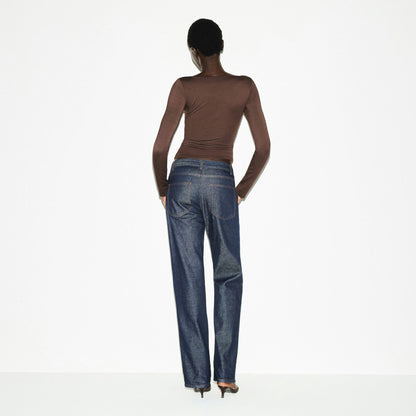 Skims Smooth Layers Square Neck Top Espresso