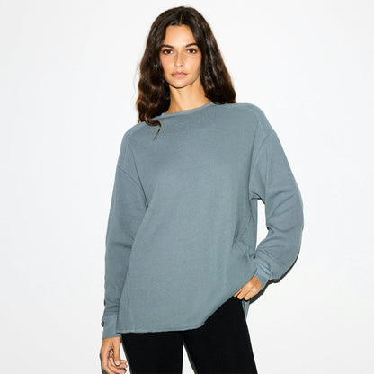 Skims Heavy Waffle Oversized Crewneck Zircon