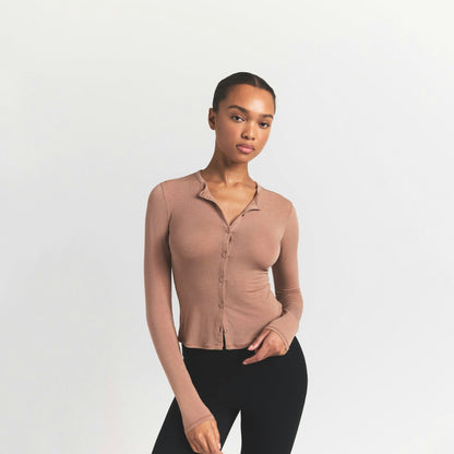 Skims Sheer Modal Cardigan Sienna