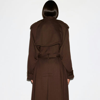 Skims Boyfriend Fleece Oversized Trench Coat Espresso
