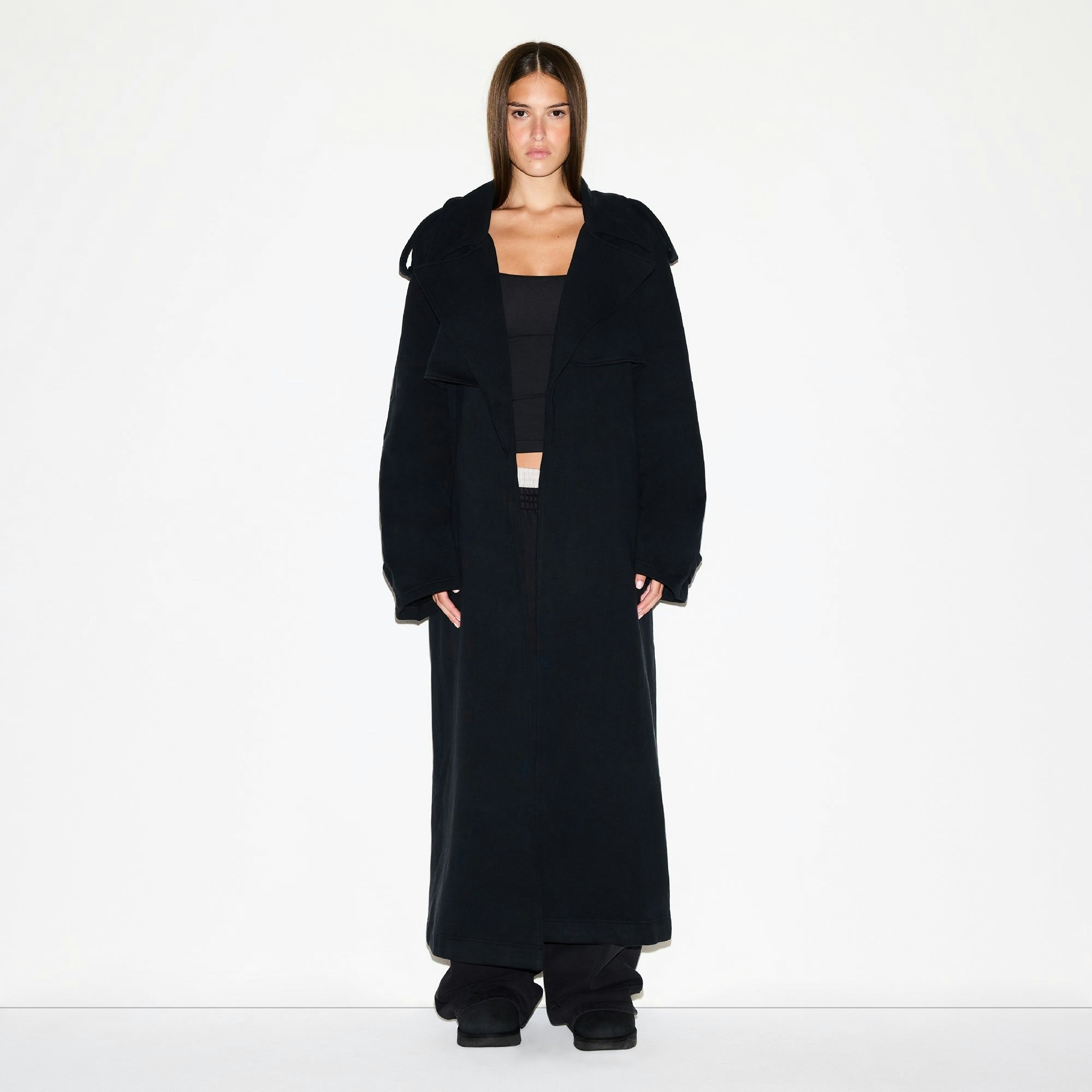 BOYFRIEND FLEECE OVERSIZED TRENCH COAT
