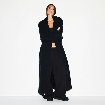 BOYFRIEND FLEECE OVERSIZED TRENCH COAT
