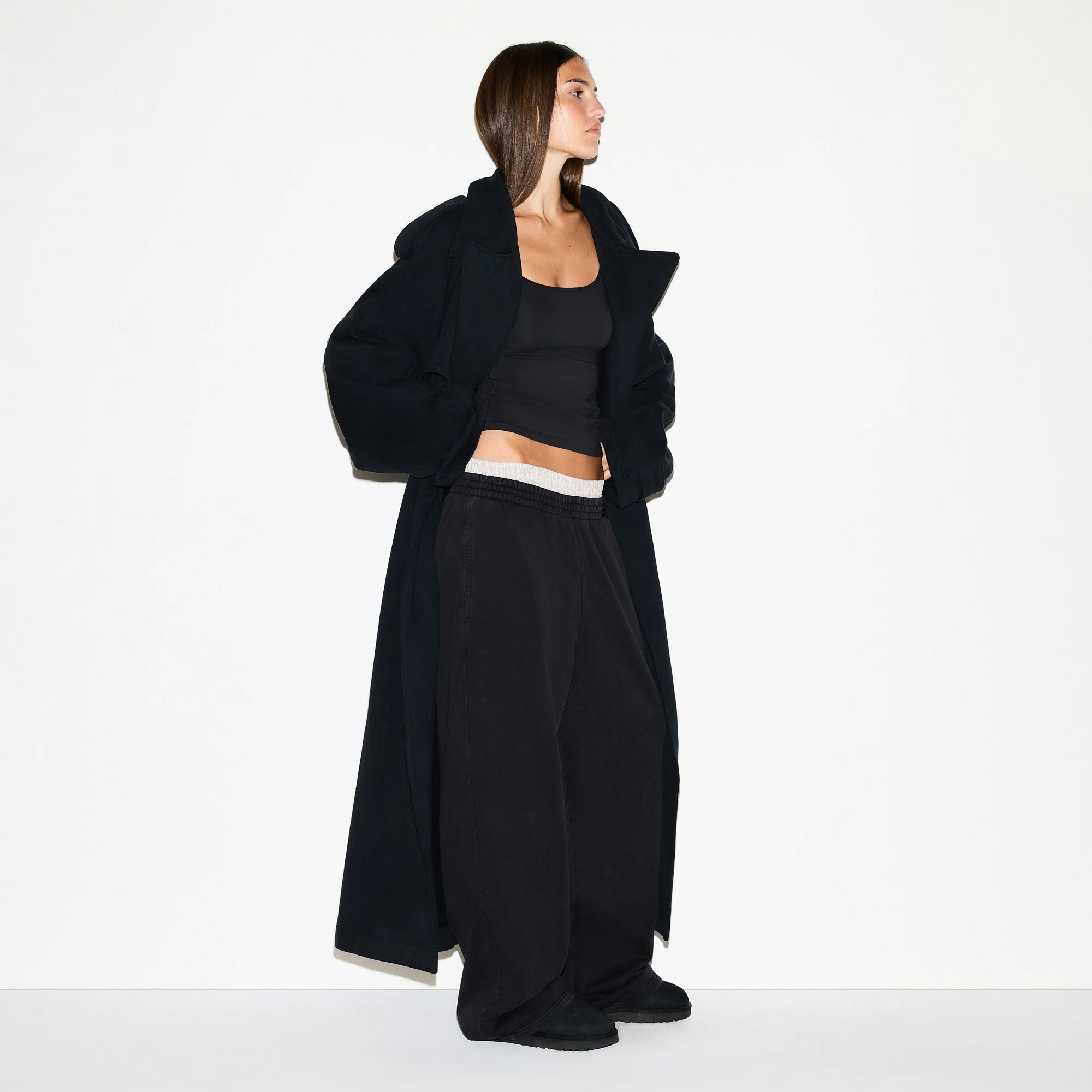 BOYFRIEND FLEECE OVERSIZED TRENCH COAT