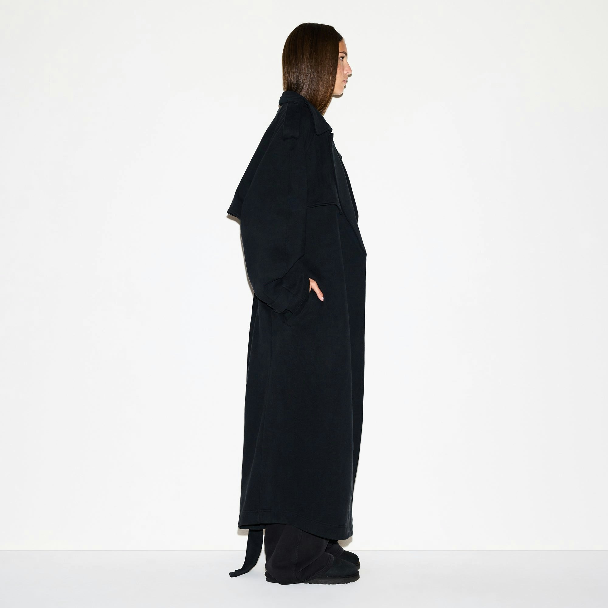 BOYFRIEND FLEECE OVERSIZED TRENCH COAT