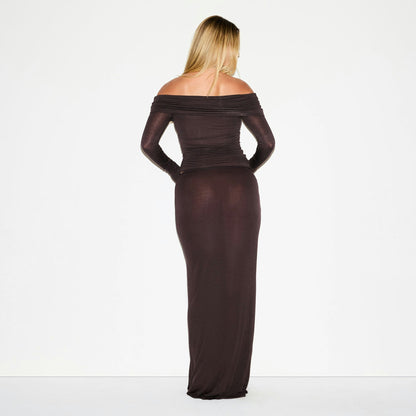 SHEER MODAL OFF THE SHOULDER TOP