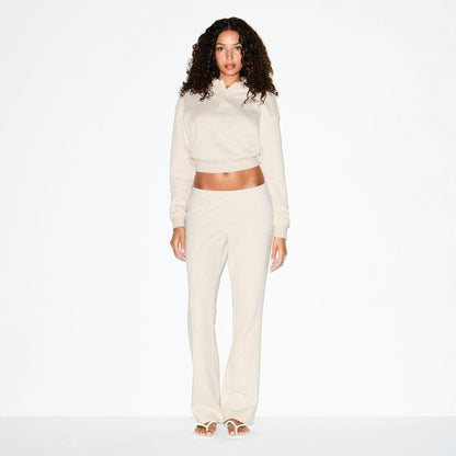 COTTON FLEECE POLO SWEATSHIRT